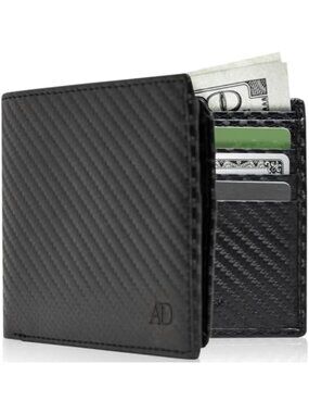 Vegan Leather Bifold Wallet for Men - RFID Blocking, ID Window, Cruelty-Free